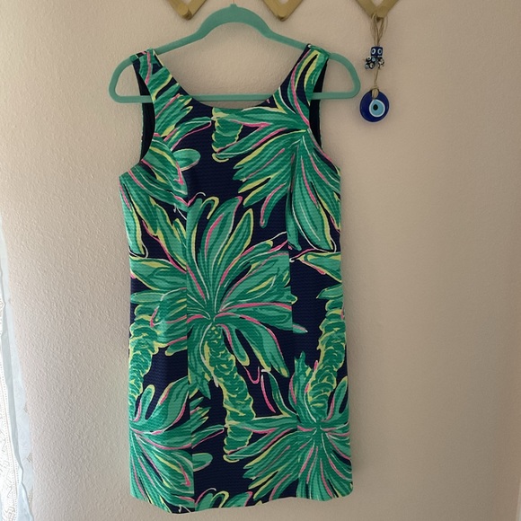 Lilly Pulitzer Cathy Shift Dress, EUC, Size 6 Palm trees in beautiful colors - Picture 4 of 7